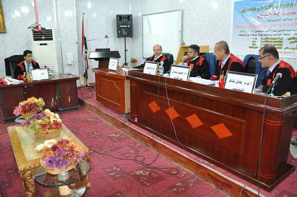 مناقشة رسالة طالب الماجستير أصيل عبد الله