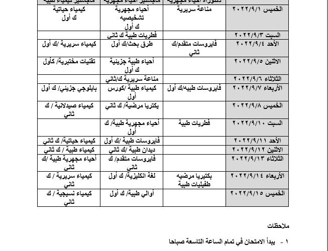 جدول الدراسات العليا 653x500